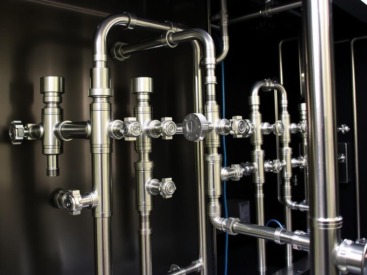 High-purity gas distribution panel