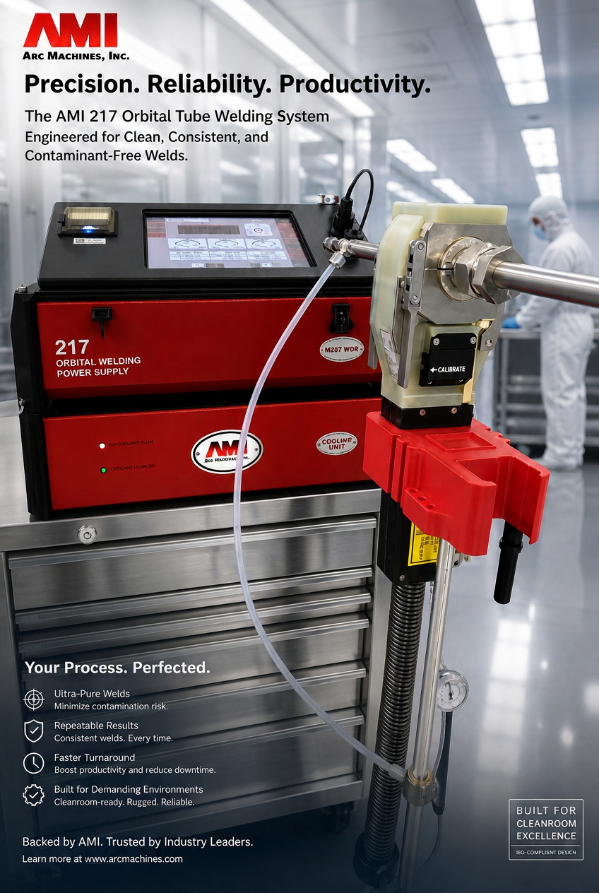 AMI 217 orbital welding power supply and weld head